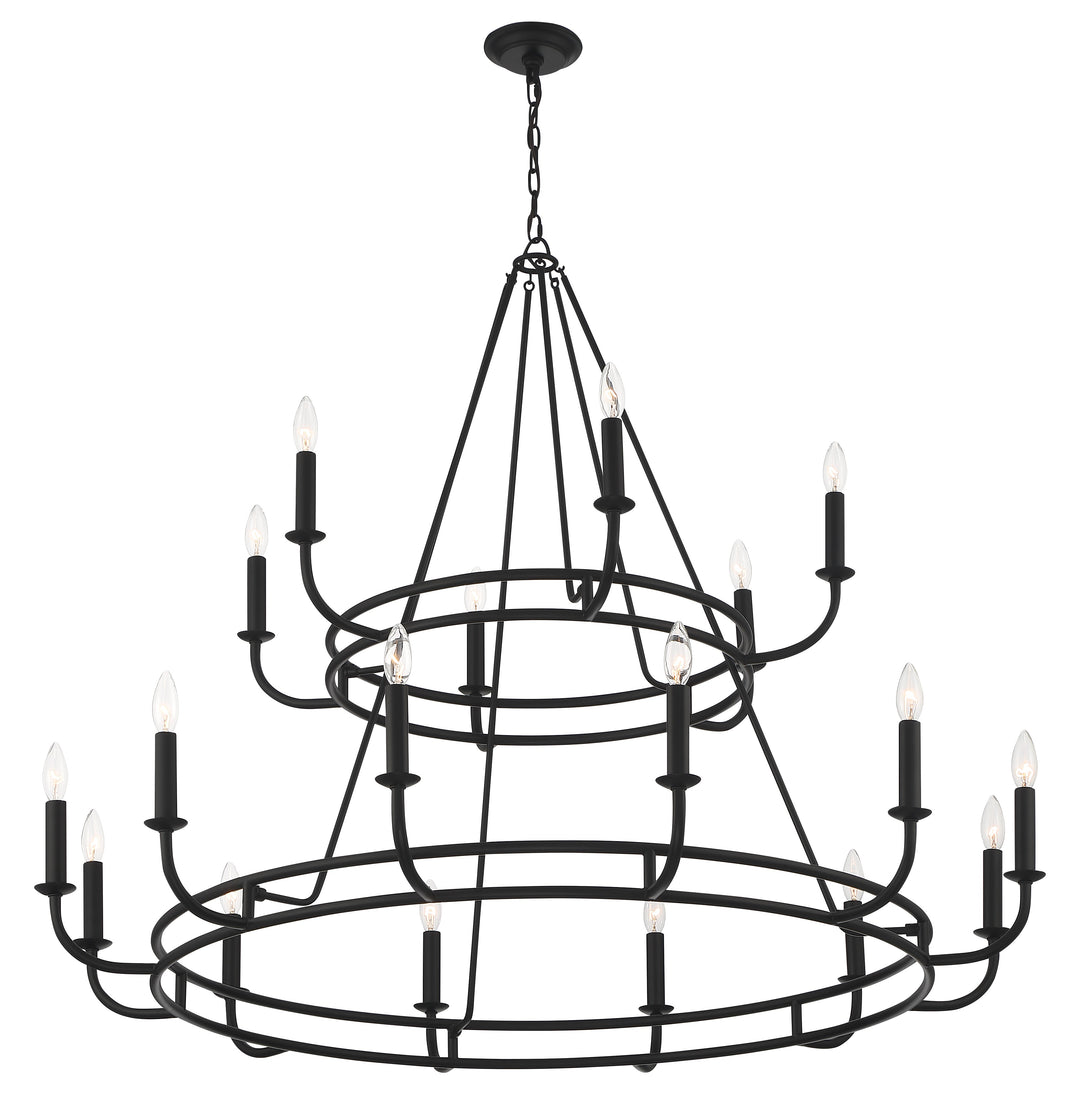 Crystorama Bailey 18 Light Aged Brass Chandelier