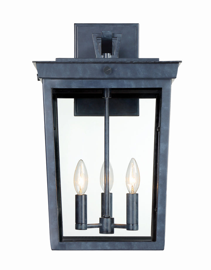 Crystorama Belmont 3 Light Graphite Outdoor Sconce