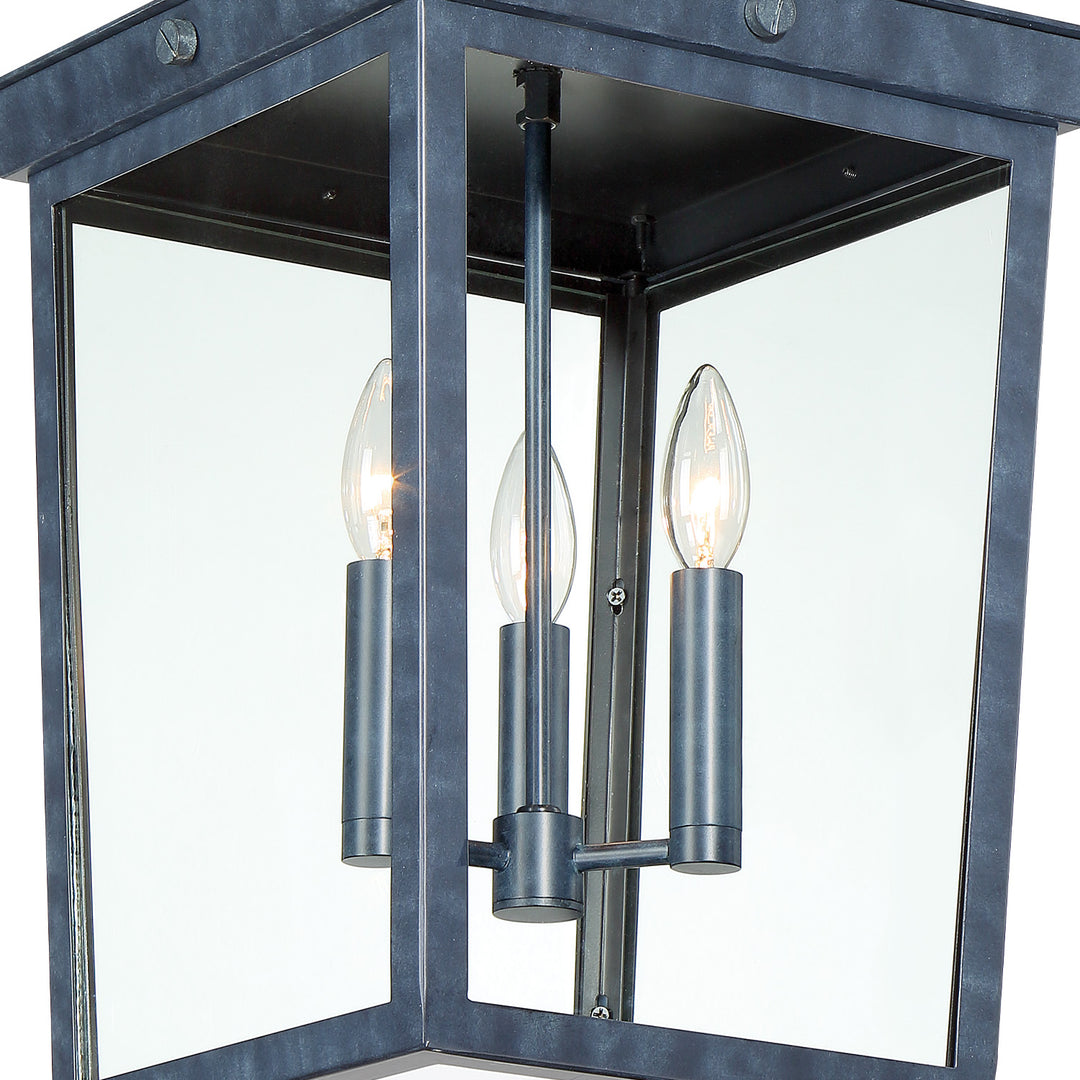 Crystorama Belmont 3 Light Graphite Outdoor Pendant