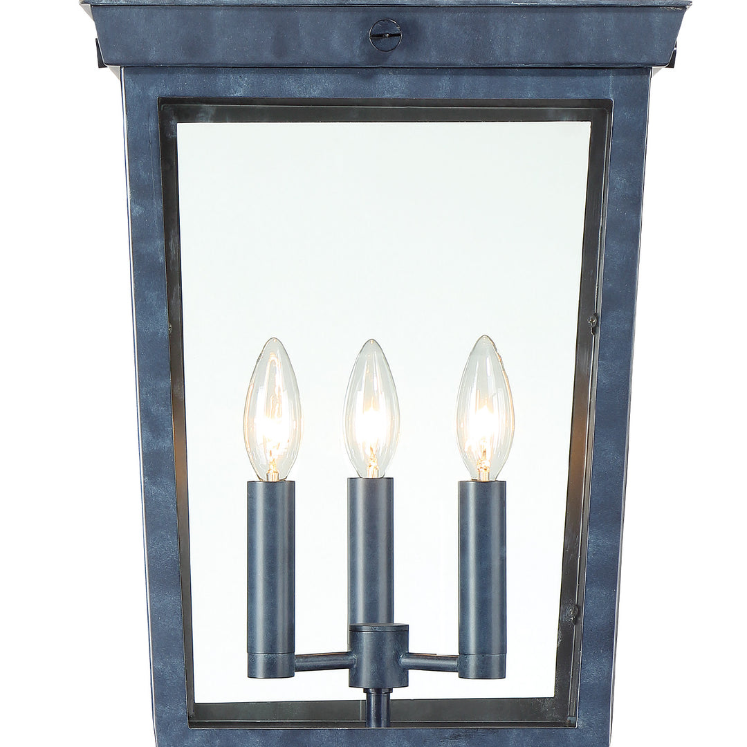 Crystorama Belmont 3 Light Graphite Outdoor Post