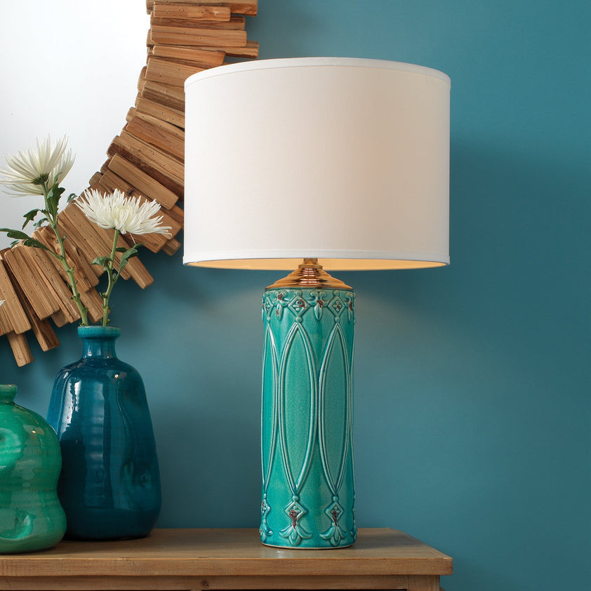 Tabitha Table Lamp-Turquoise