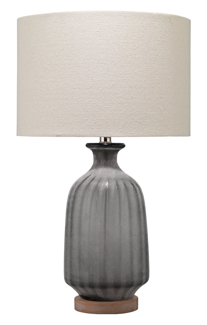 Grey Frosted Glass Table Lamp-Grey