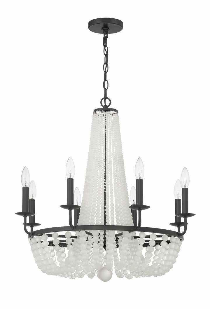 Crystorama Bella 8 Light Antique Gold Chandelier