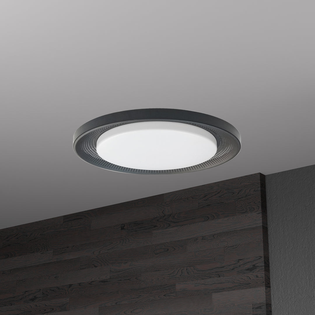 Dainolite 30W Flush Mount Matte Black with White Acrylic Diffuser