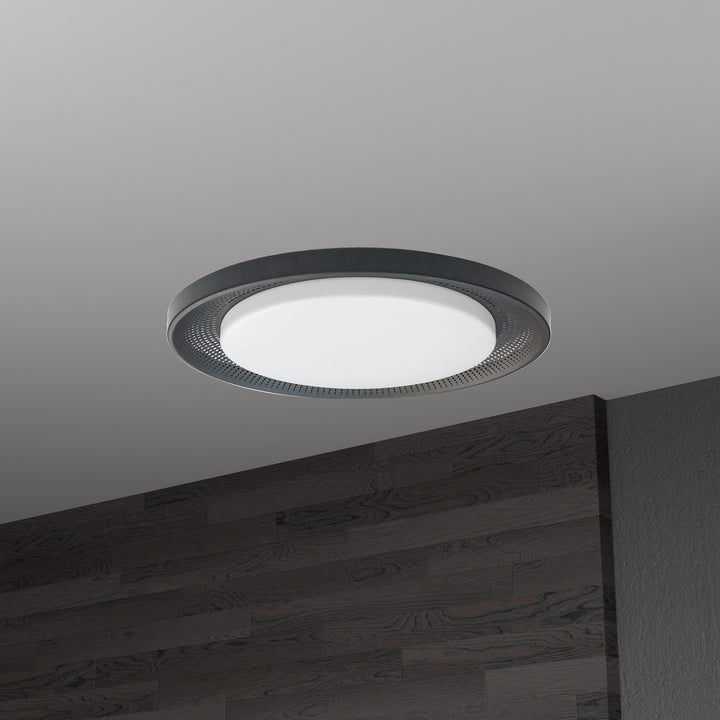 Dainolite 30W Flush Mount Matte Black with White Acrylic Diffuser