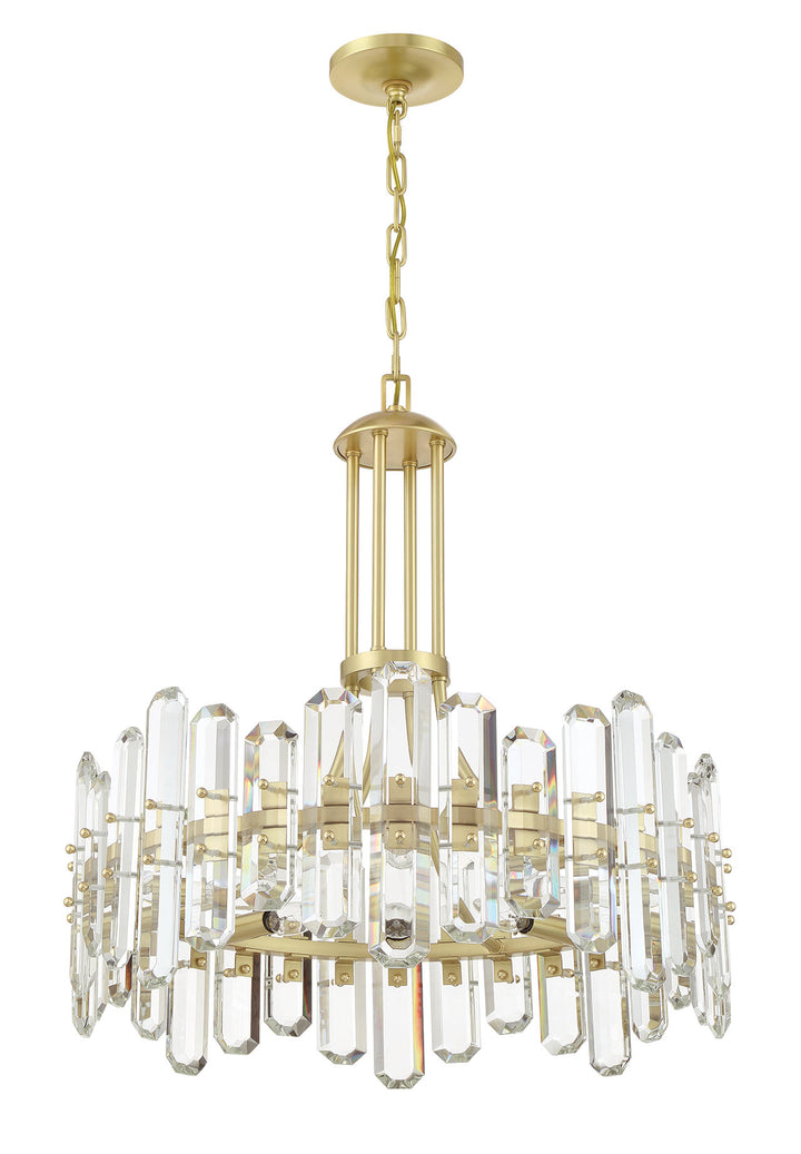 Crystorama Bolton 8 Light Aged Brass Chandelier