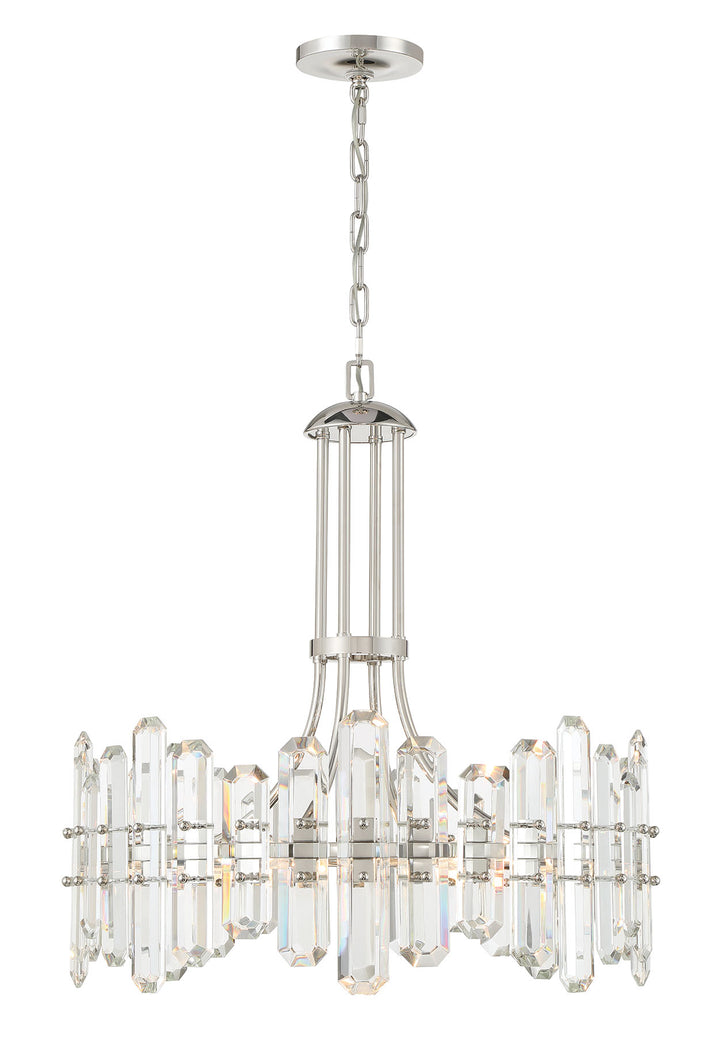 Crystorama Bolton 8 Light Aged Brass Chandelier