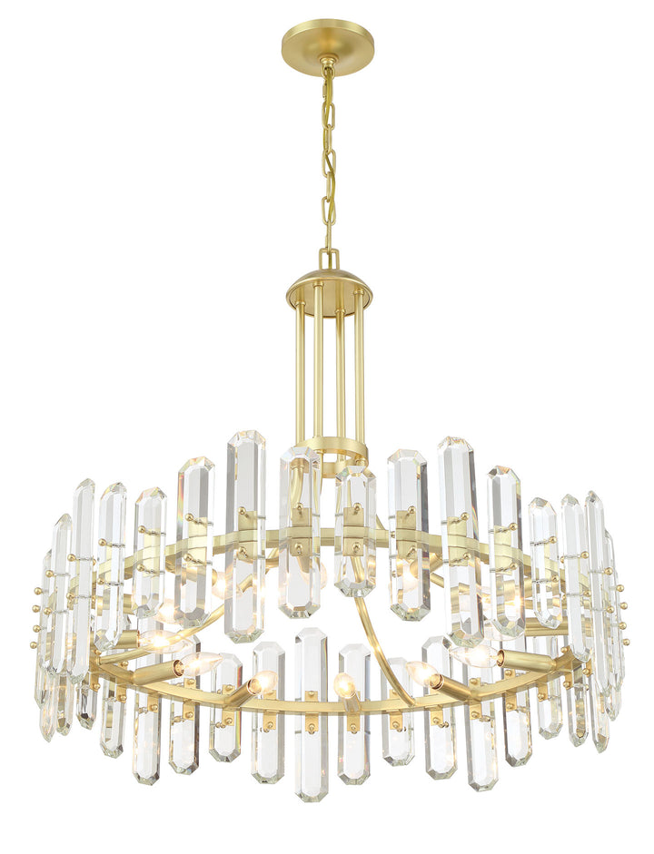 Crystorama Bolton 12 Light Aged Brass Chandelier