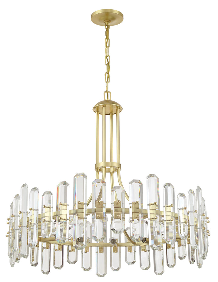 Crystorama Bolton 12 Light Aged Brass Chandelier