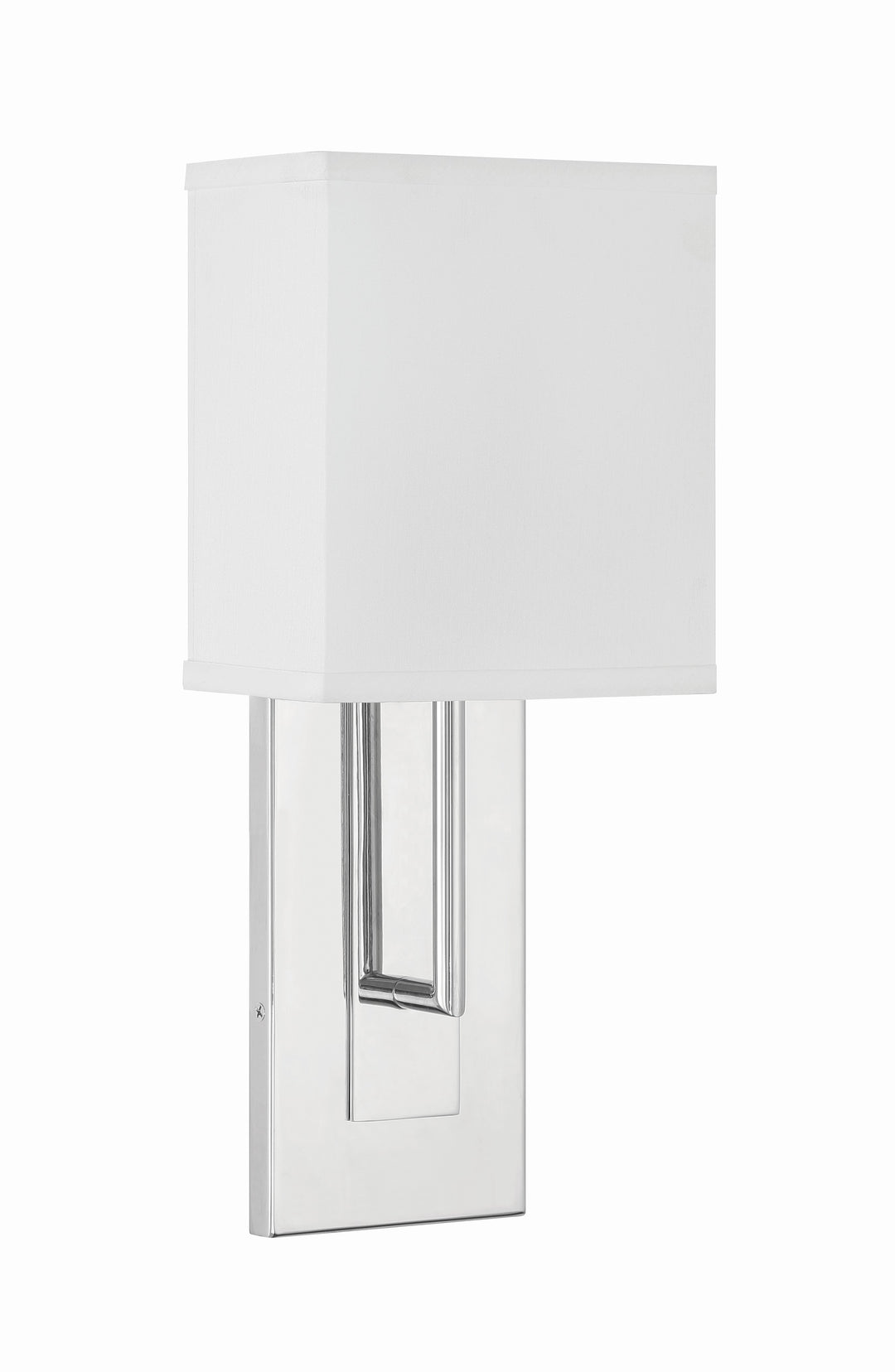 Crystorama Brent 1 Light Polished Nickel Sconce