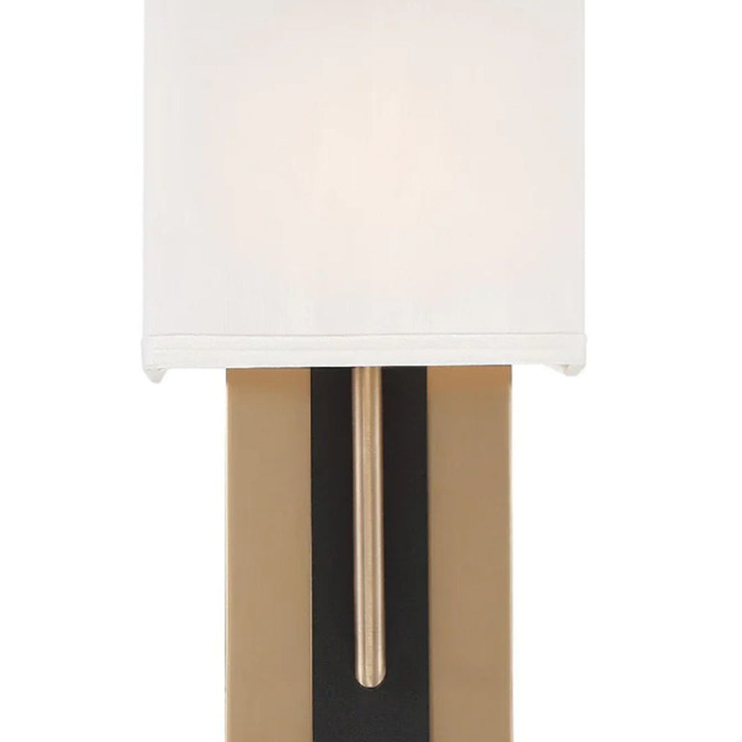 Crystorama Brent 1 Light Polished Nickel Sconce