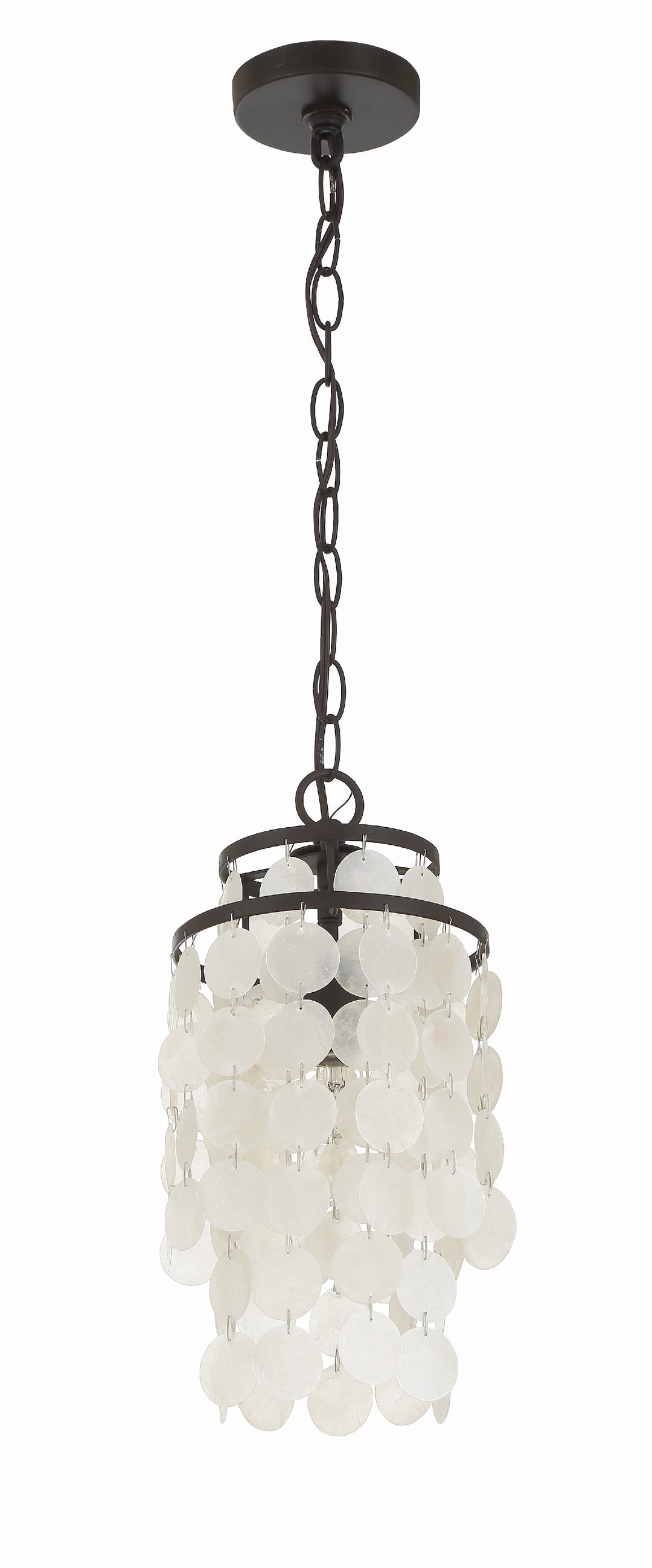 Crystorama Brielle 1 Light Antique Silver Mini Pendant