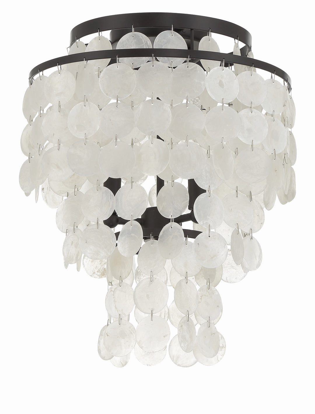 Crystorama Brielle 3 Light Antique Silver Flush Mount