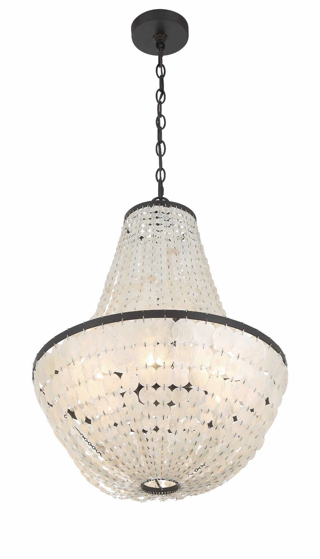 Crystorama Brielle 6 Light Antique Silver Chandelier