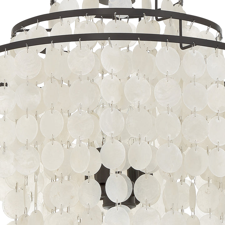 Crystorama Brielle 4 Light Antique Silver Chandelier