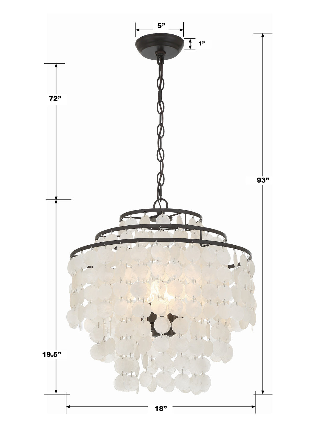 Crystorama Brielle 4 Light Antique Silver Chandelier