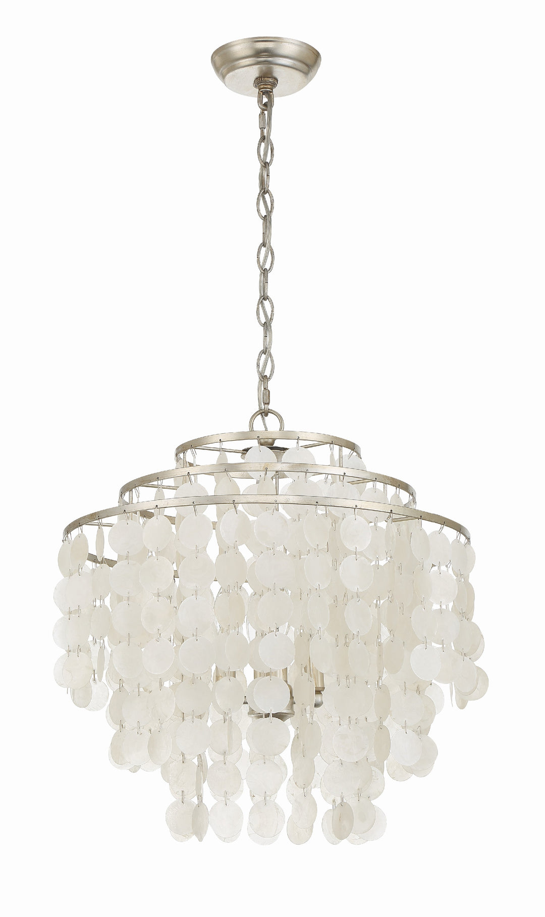 Crystorama Brielle 4 Light Antique Silver Chandelier