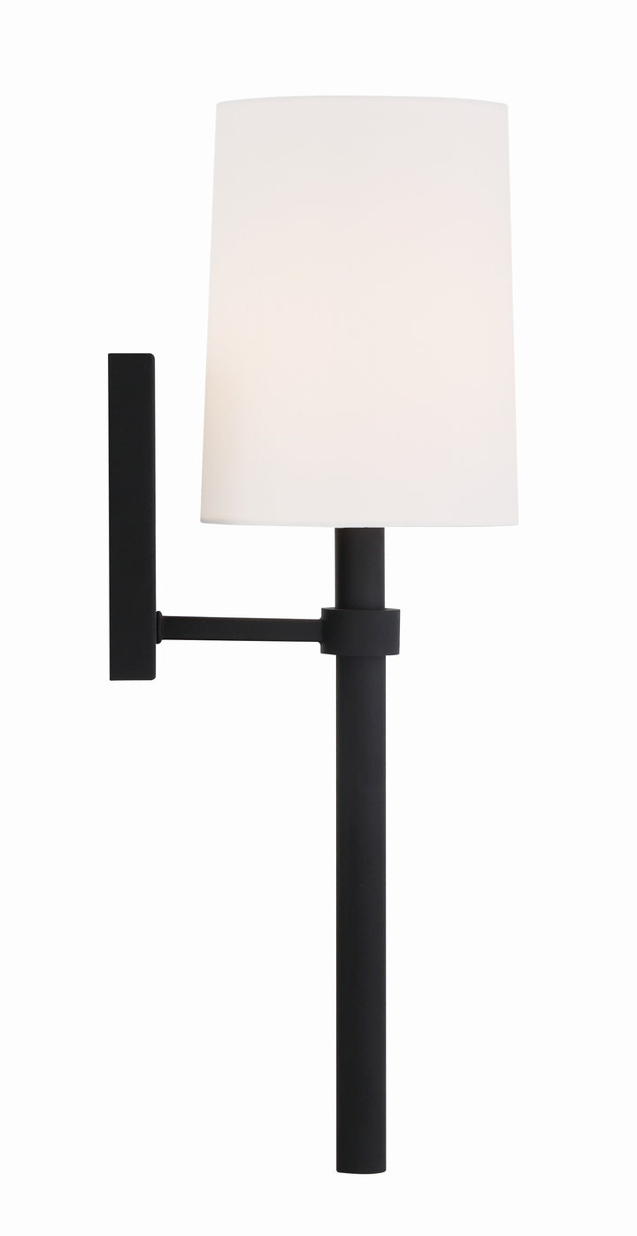 Crystorama Bromley 1 Light Black Forged Sconce