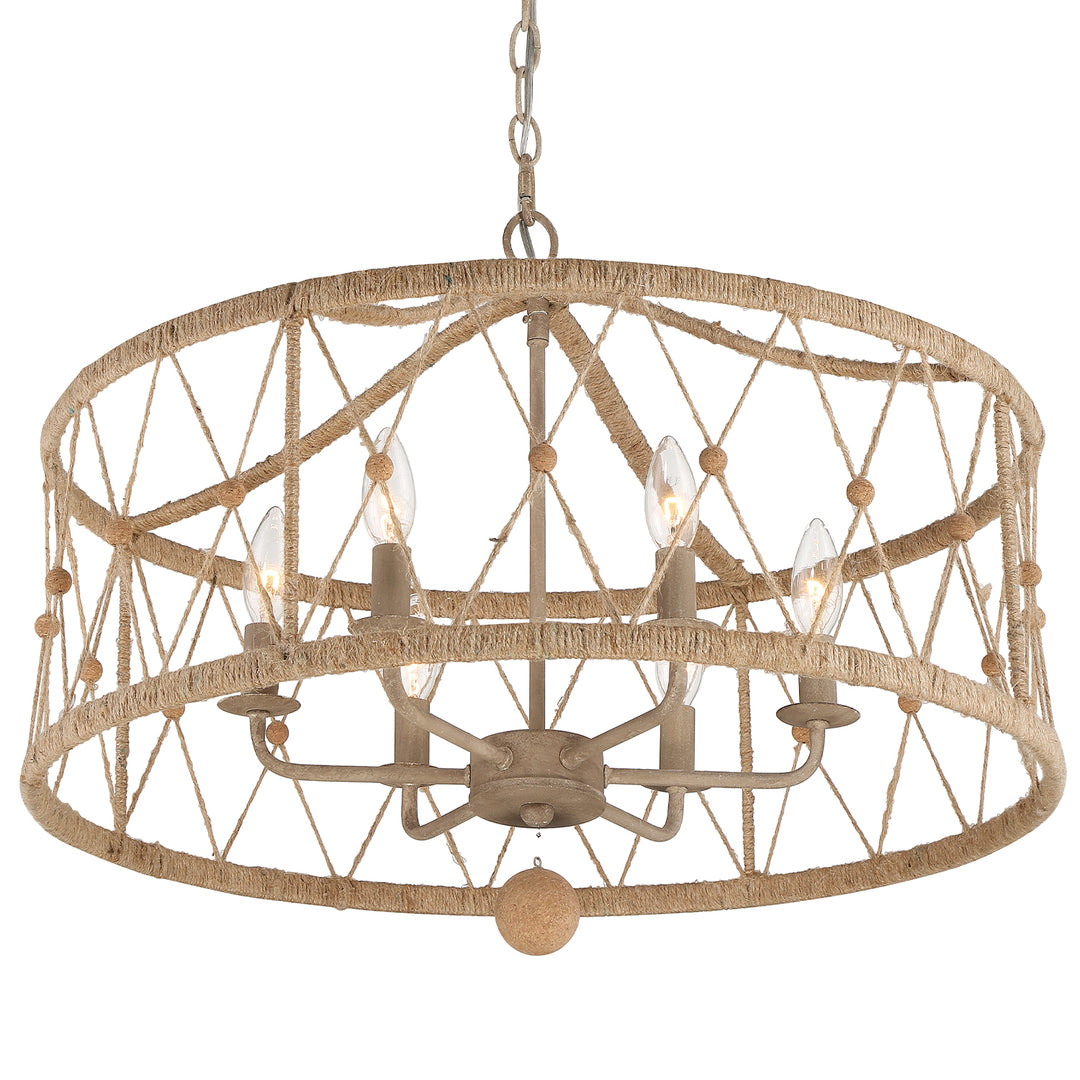 Crystorama Brixton 6 Light Burnished Silver Chandelier