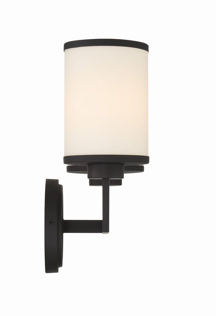 Crystorama Bryant 2 Light Black Forged Sconce