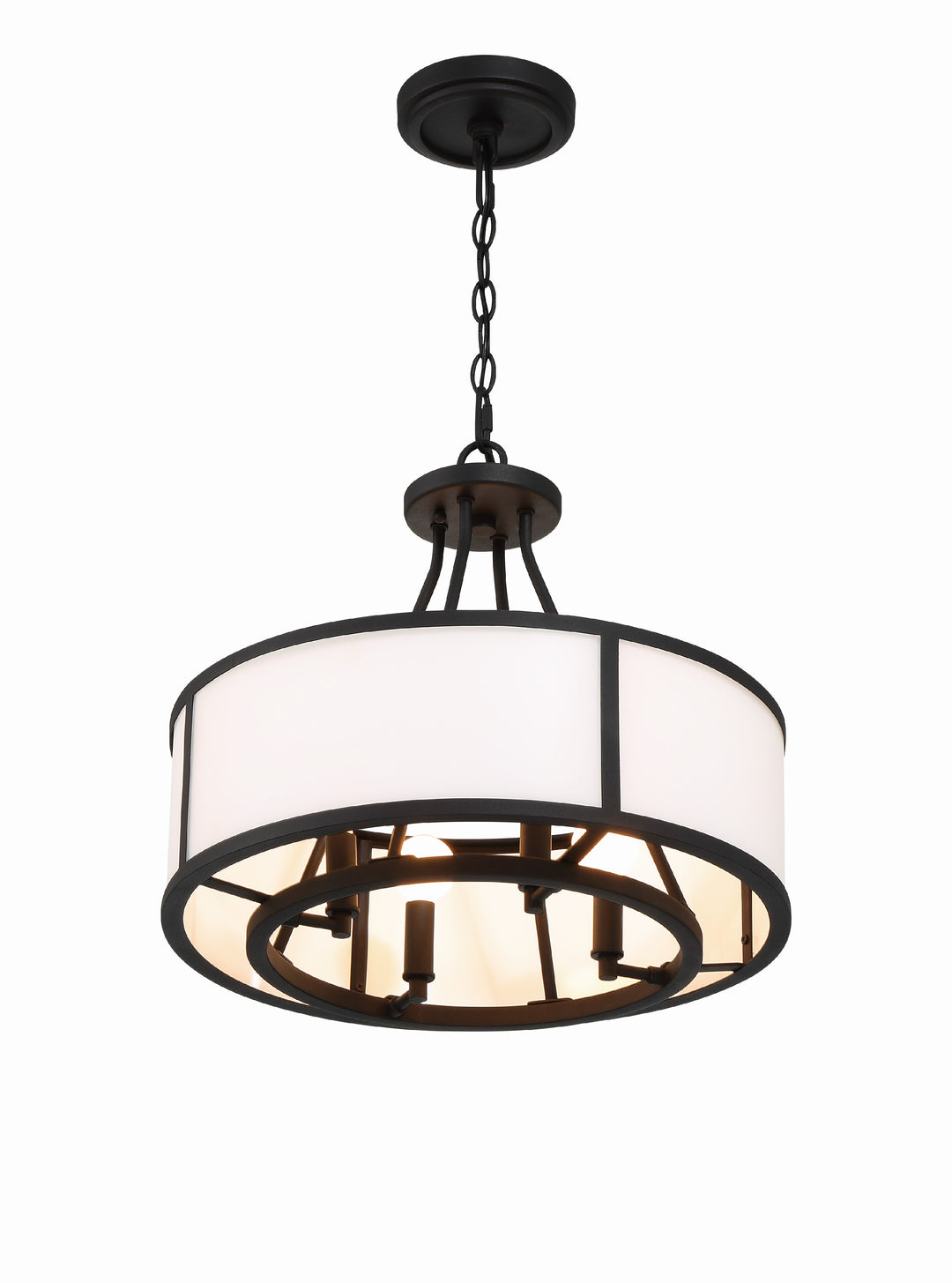 Crystorama Bryant 4 Light Black Forged Chandelier