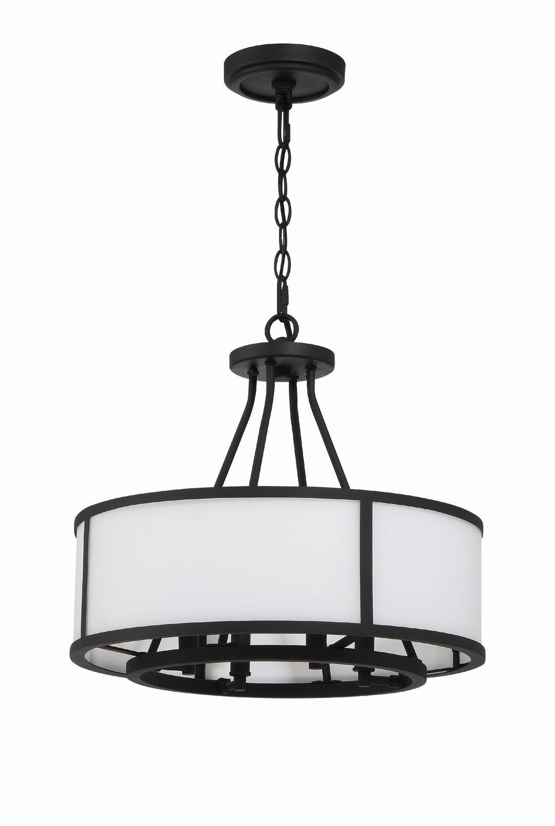 Crystorama Bryant 4 Light Black Forged Chandelier