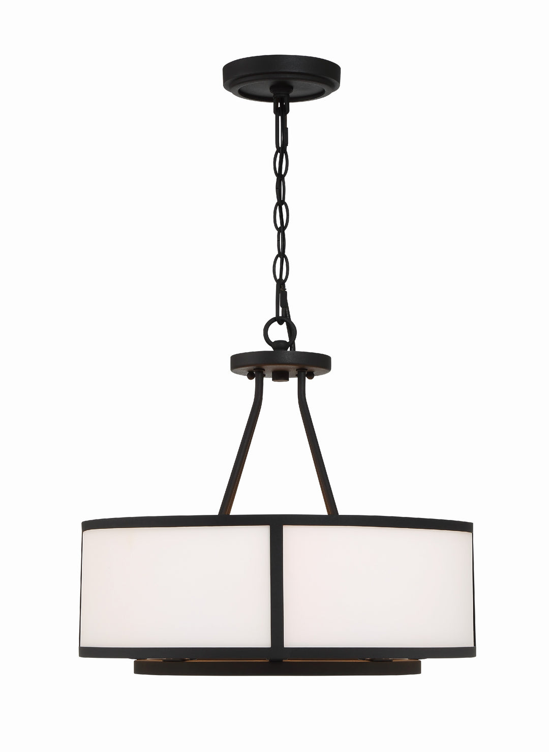 Crystorama Bryant 4 Light Black Forged Chandelier