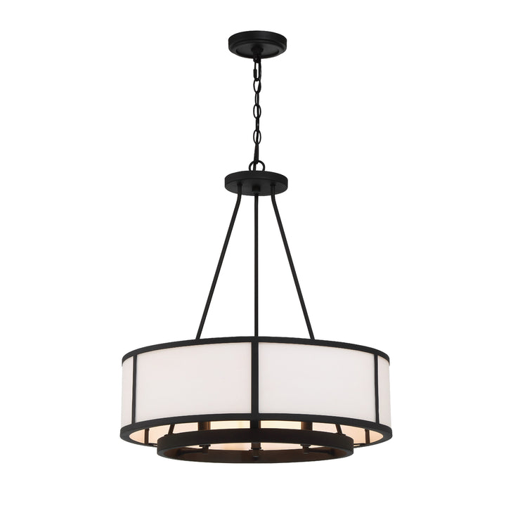 Crystorama Bryant 6 Light Black Forged Chandelier