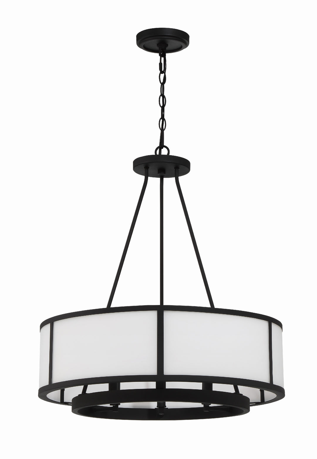 Crystorama Bryant 6 Light Black Forged Chandelier