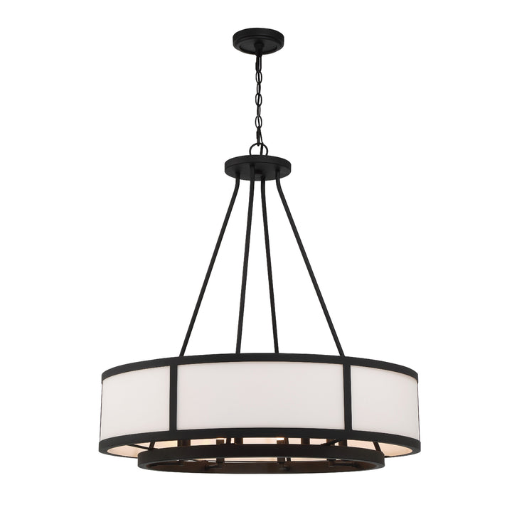 Crystorama Bryant 8 Light Black Forged Chandelier