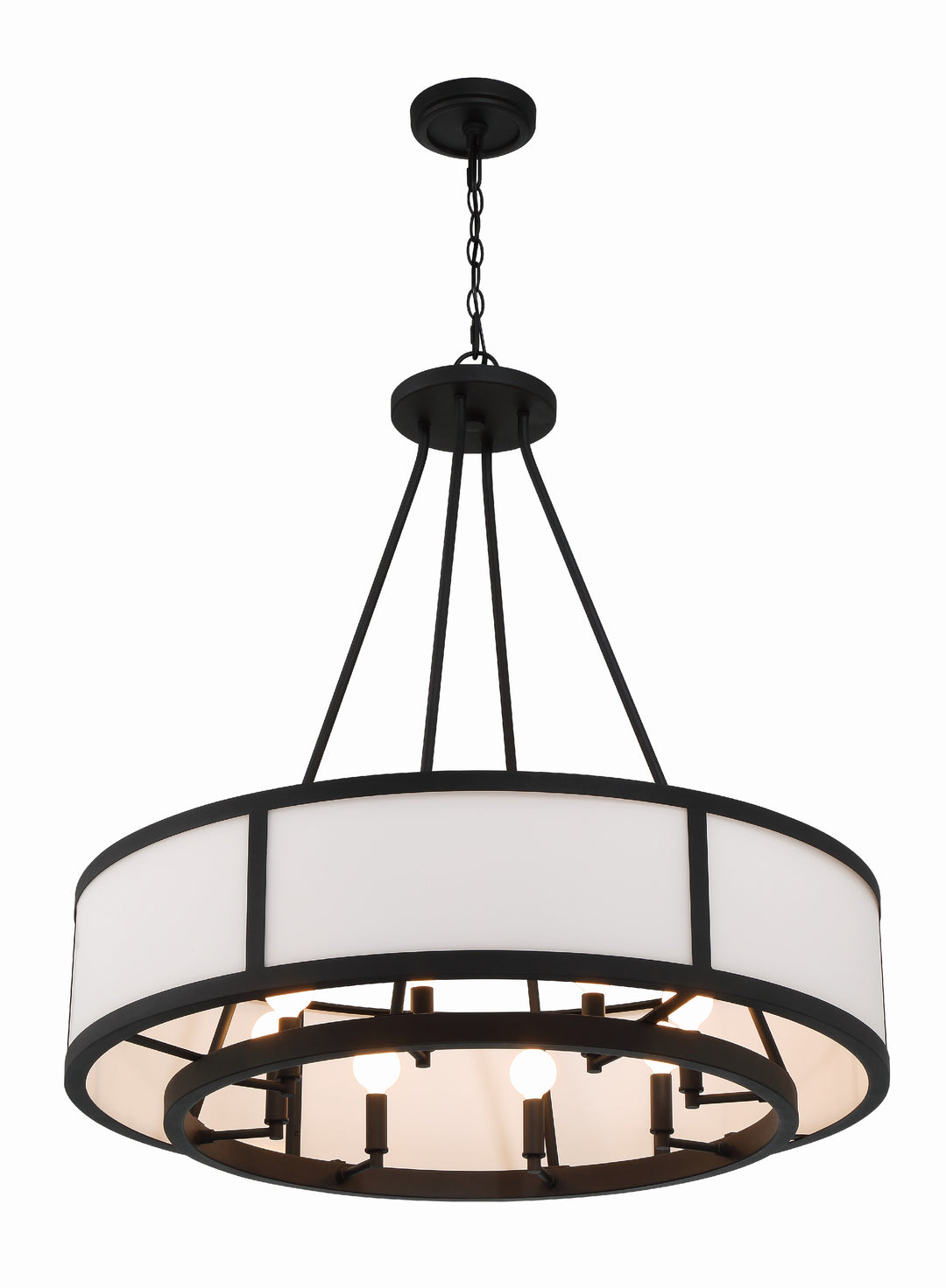 Crystorama Bryant 8 Light Black Forged Chandelier