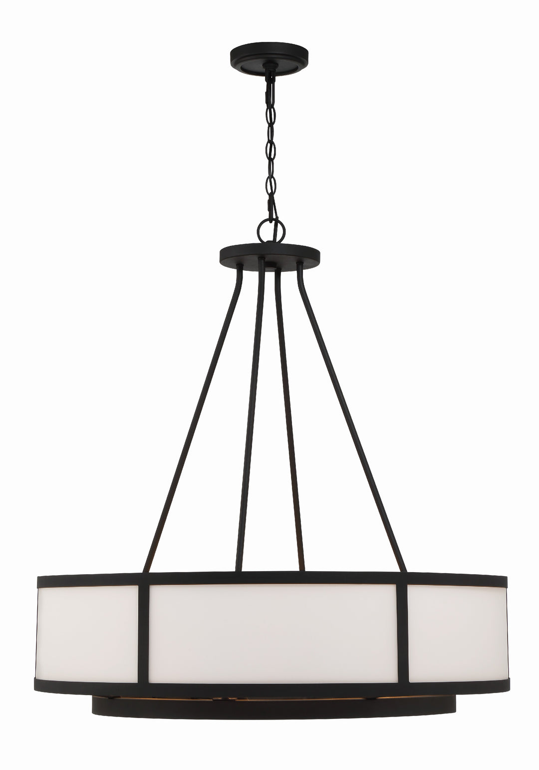 Crystorama Bryant 8 Light Black Forged Chandelier