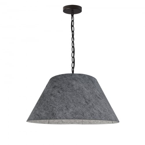 Dainolite 1 Light Brynn Medium Pendant, Black/Silver Shade, Black