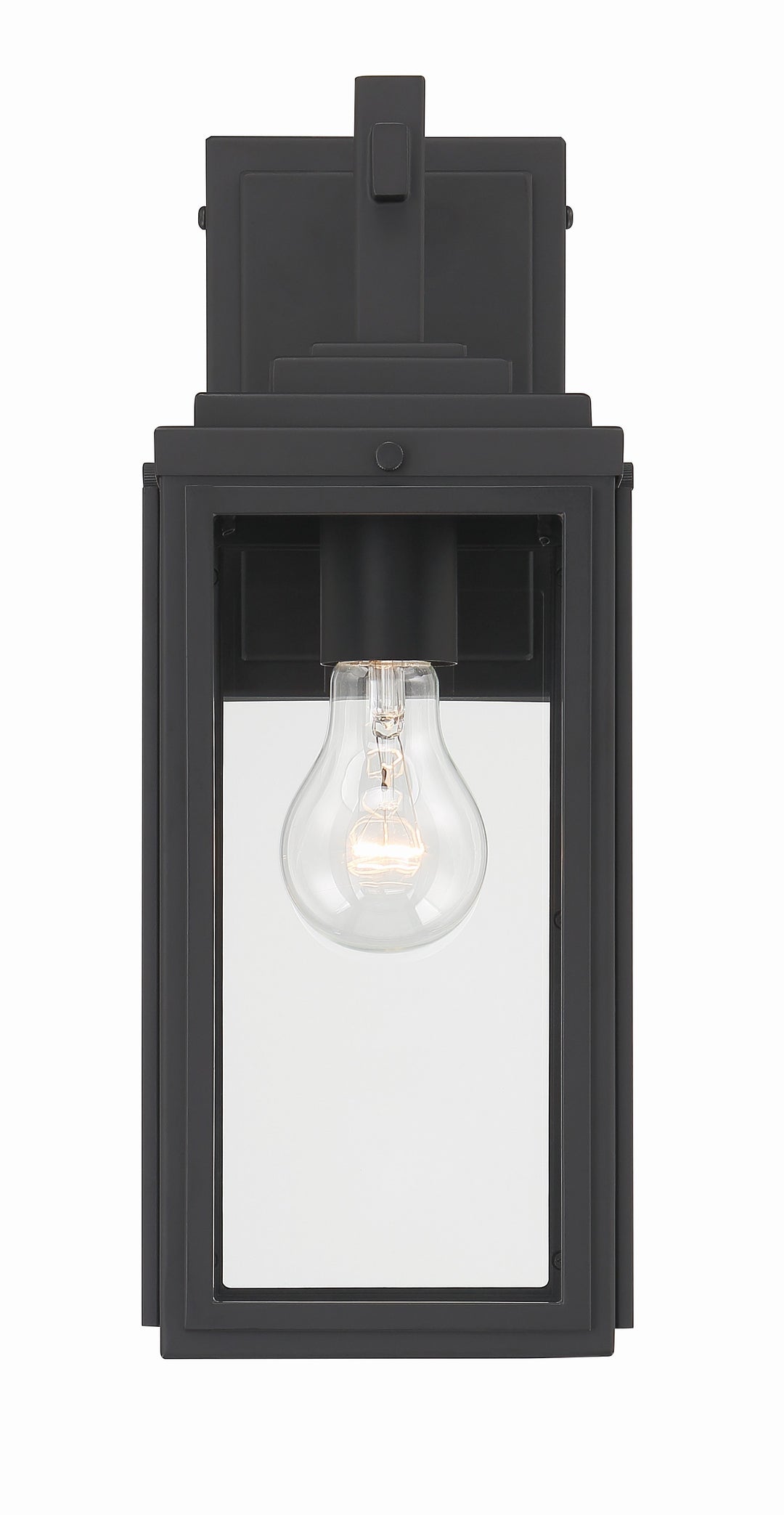 Crystorama Byron 1 Light Matte Black Outdoor Sconce