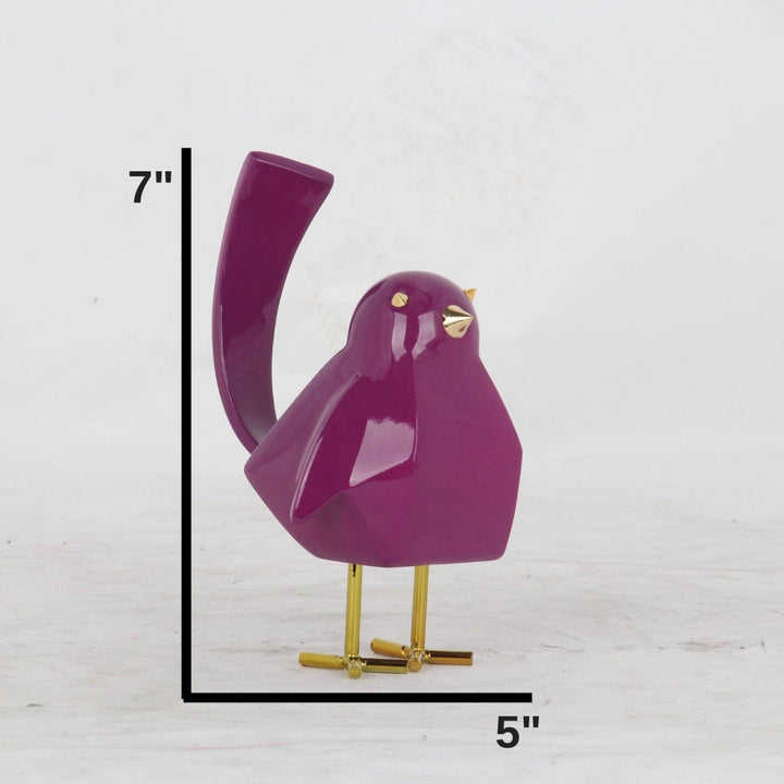 Bird Sculpture // Small Purple