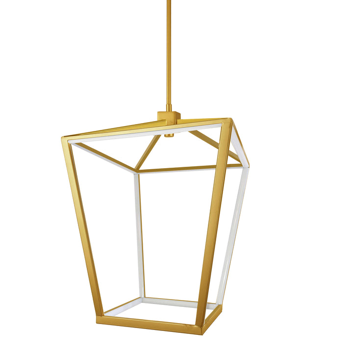 Dainolite 46W Chandelier, Aged Brass with White Diffuser