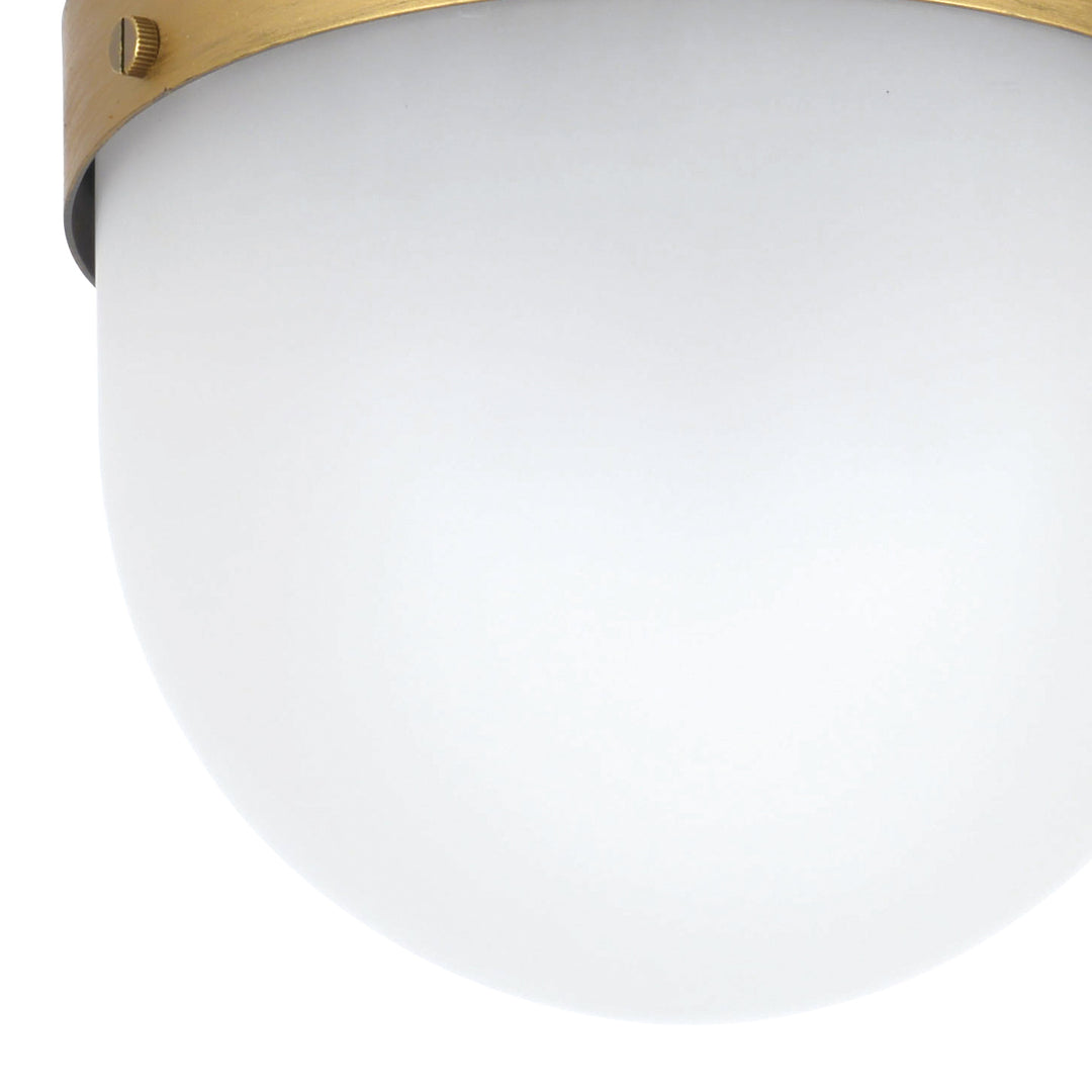 Crystorama Brian Patrick Flynn Capsule 1 Light Matte Black + Textured Gold Outdoor Semi Flush Mount