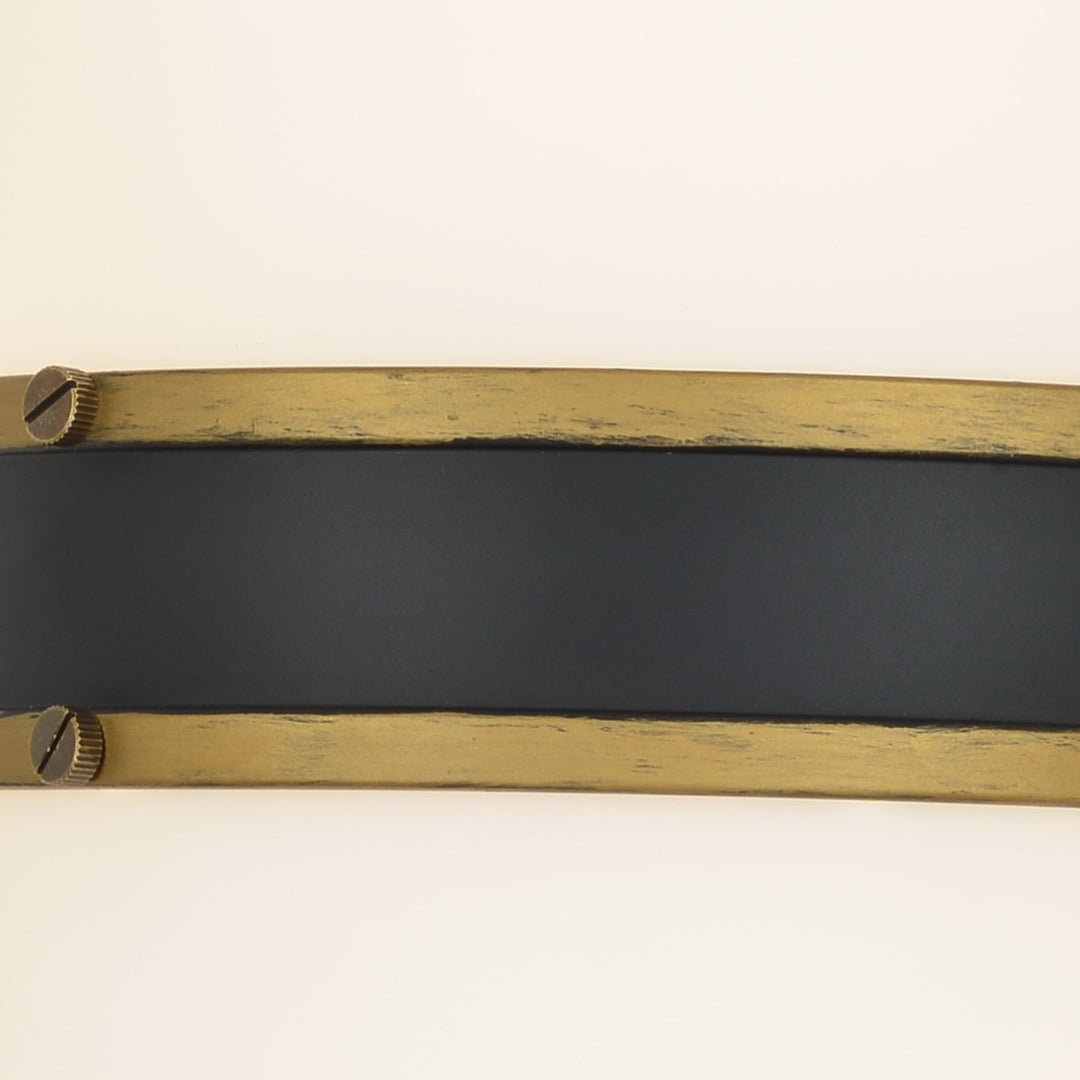 Crystorama Brian Patrick Flynn Capsule 2 Light Matte Black + Textured Gold Outdoor Sconce