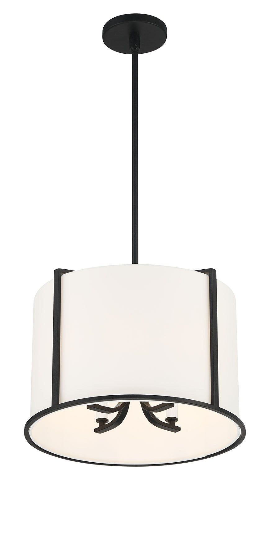 Crystorama Carlyn 4 Light Black Mini Chandelier