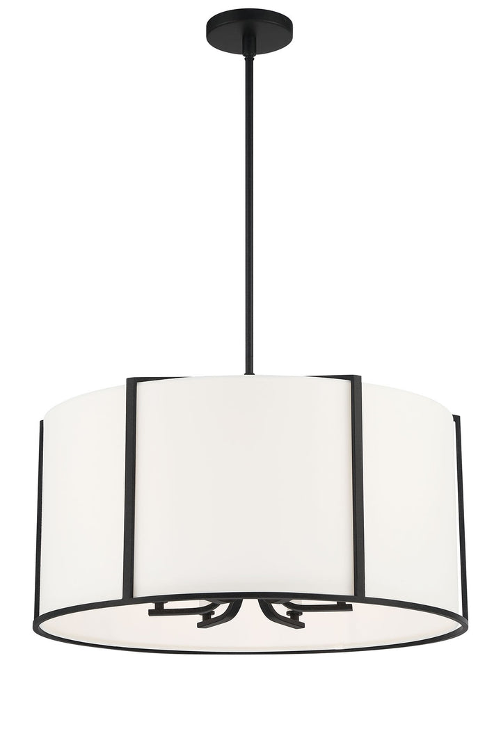 Crystorama Carlyn 6 Light Black Chandelier