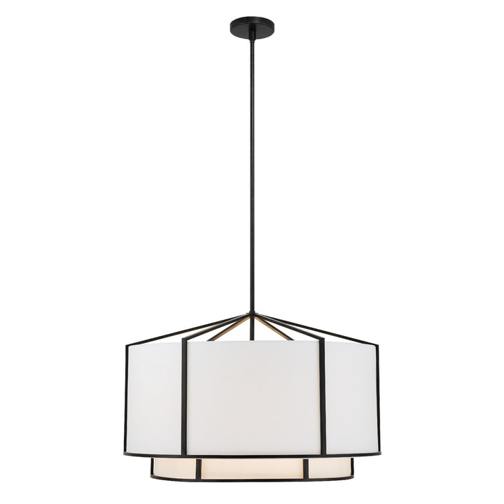 Crystorama Carlyn 6 Light Black Chandelier