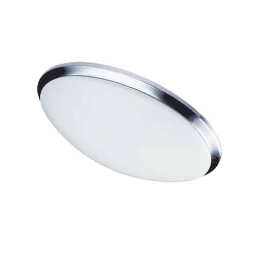 Dainolite LED Ceiling Flush, Polished Chrome Trim, 15” dia