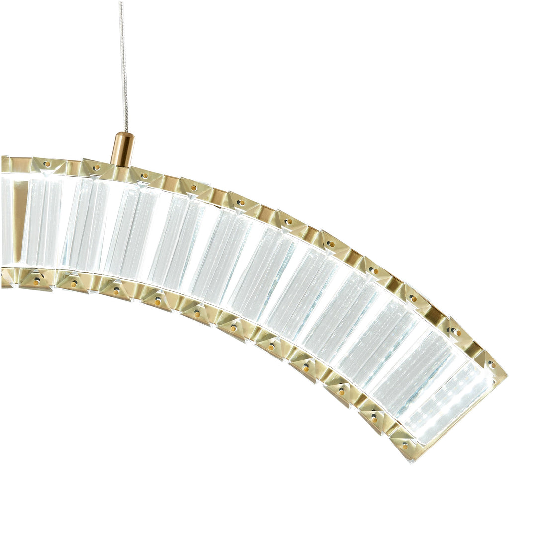 Sanford Brushed Gold Chandelier - 1 Light