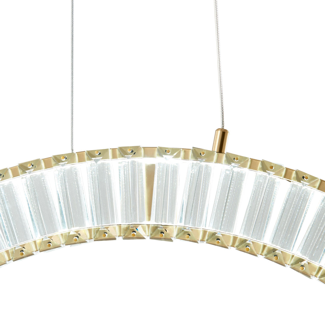 Sanford Brushed Gold Chandelier - 1 Light