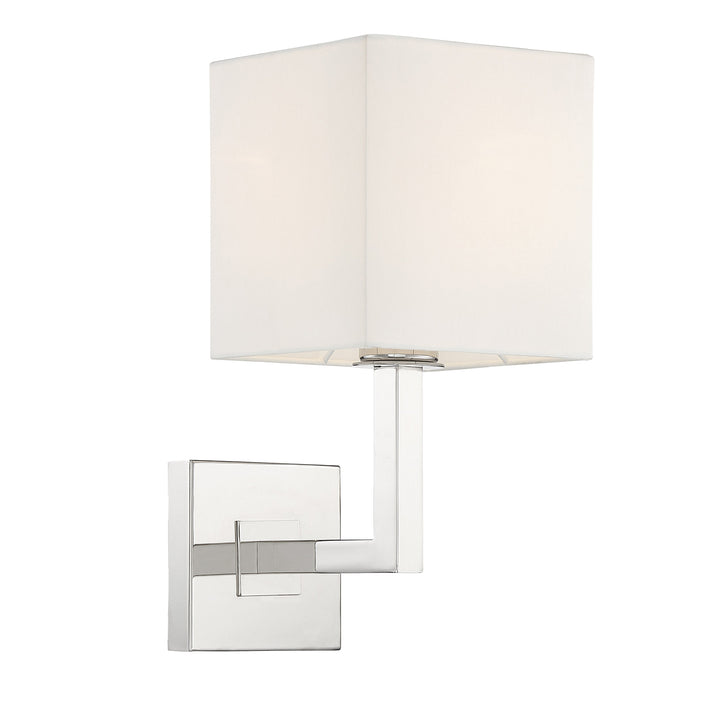 Crystorama Chatham 1 Light Polished Nickel Sconce