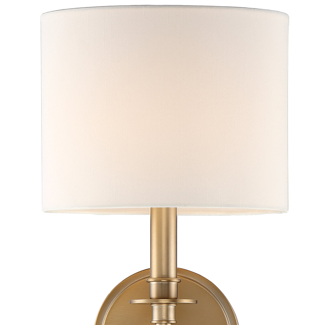 Crystorama Chimes 1 Light Aged Brass Sconce