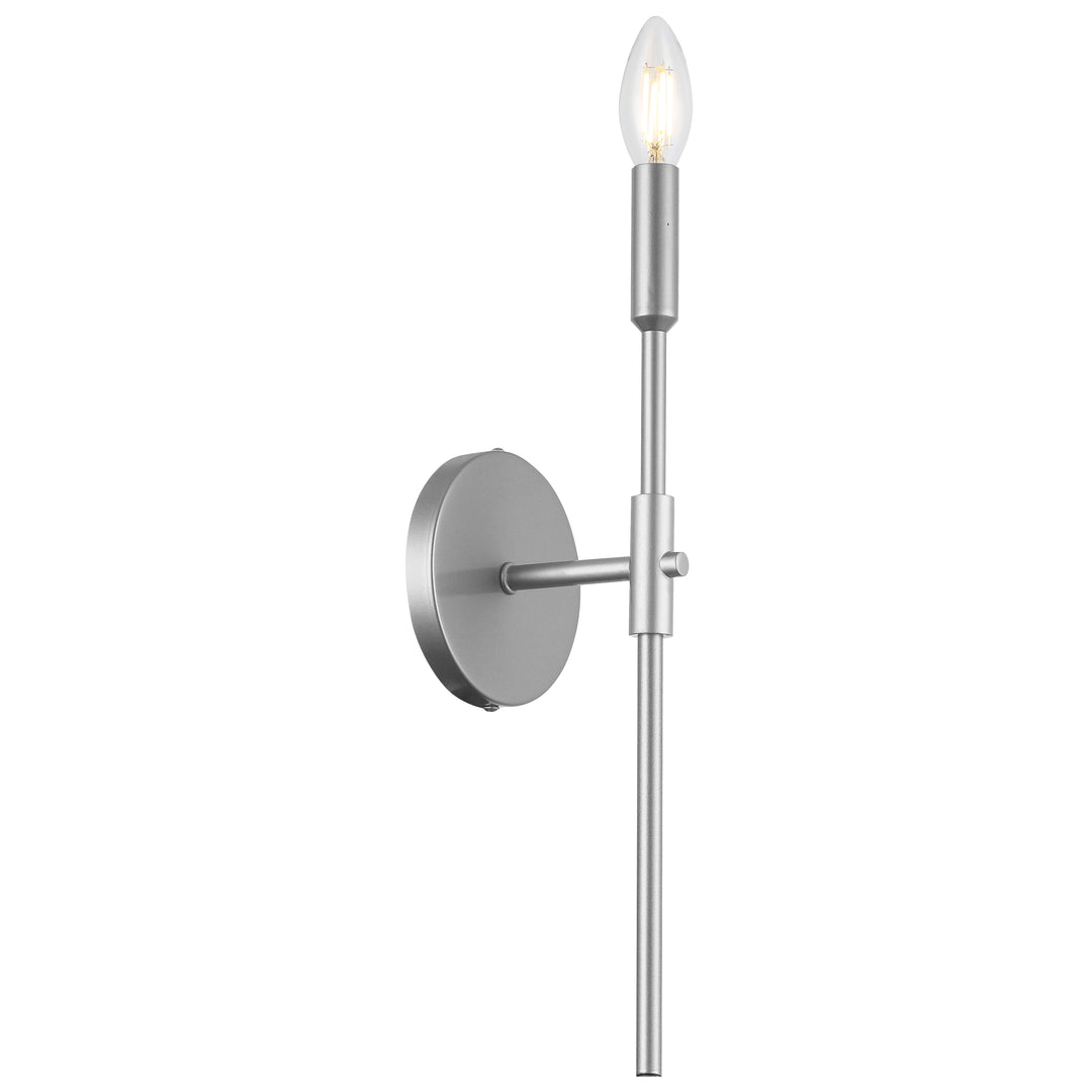 Dainolite 1 Light Incandescent Wall Satin Chrome Aged Brass