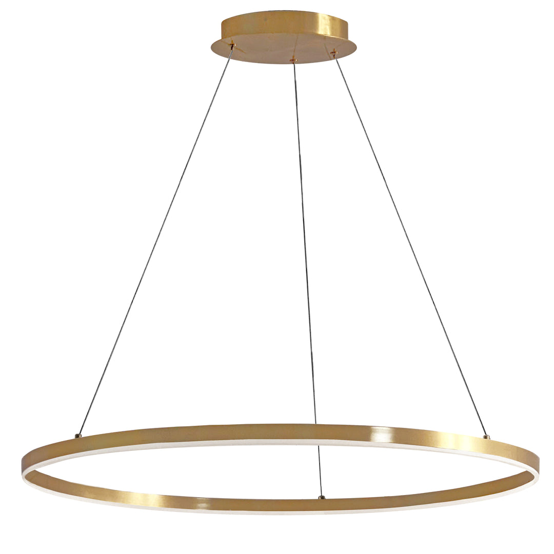 Dainolite 63W Chandelier, Aged Brass with White Acrylic Diffuser