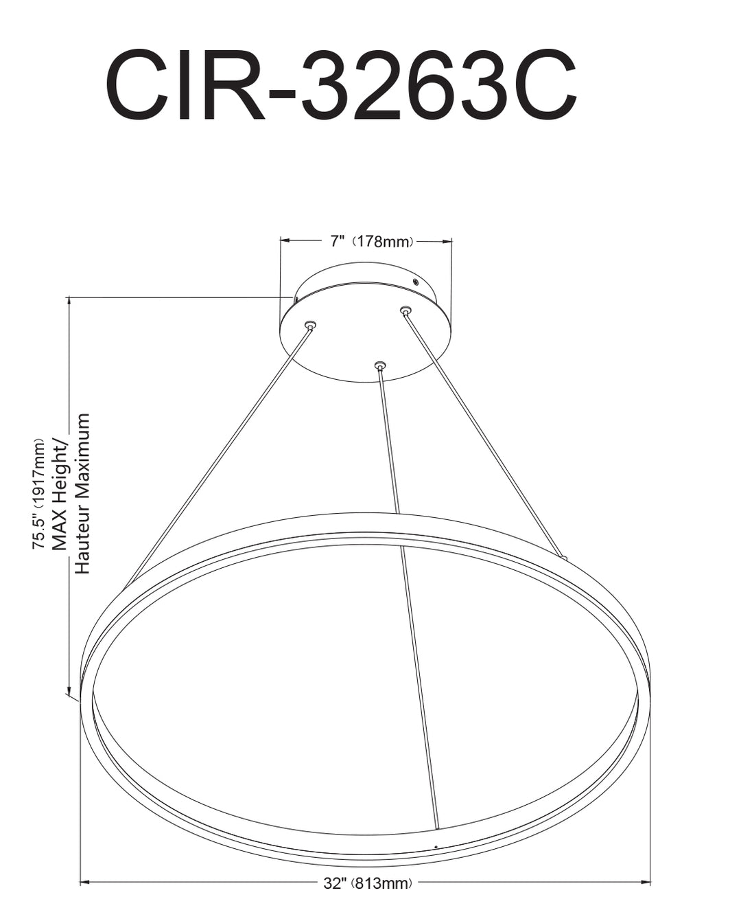 Dainolite 63W Chandelier, Aged Brass with White Acrylic Diffuser