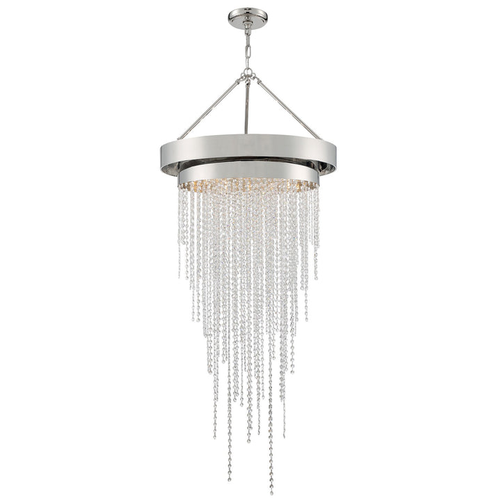 Crystorama Clarksen 6 Light Polished Nickel Chandelier